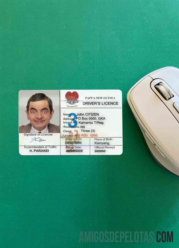 Papua Nova Guiné DL fotovisual frontal modelo